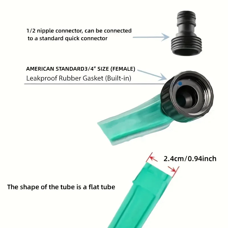 Soft Soaking Hose，for Efficient Garden Watering - For use on lawns、Automatic drip irrigation system for flower beds and green sp