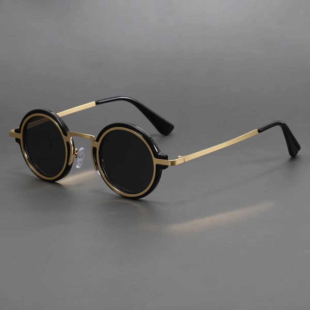 Men Vintage Steampunk Sunglases Women 2025 Luxury Design Metal Round Frame Sun Glasses Women Retro UV400 Shades Classic Eyewear