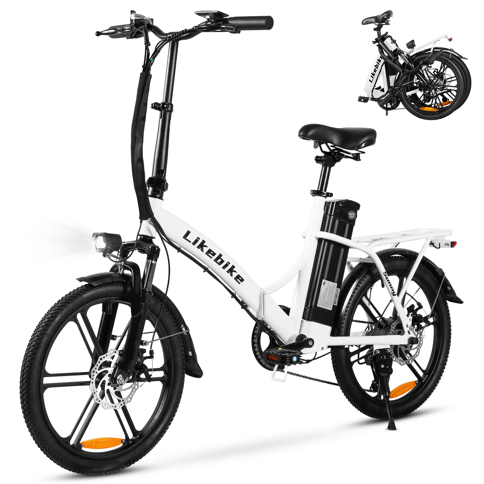 Folding Electric Bike Adults 36V Removable Lithium Battery 540W Peak Motor Electric Bicycle 20 Inch Tires Urban Commuter E-bike