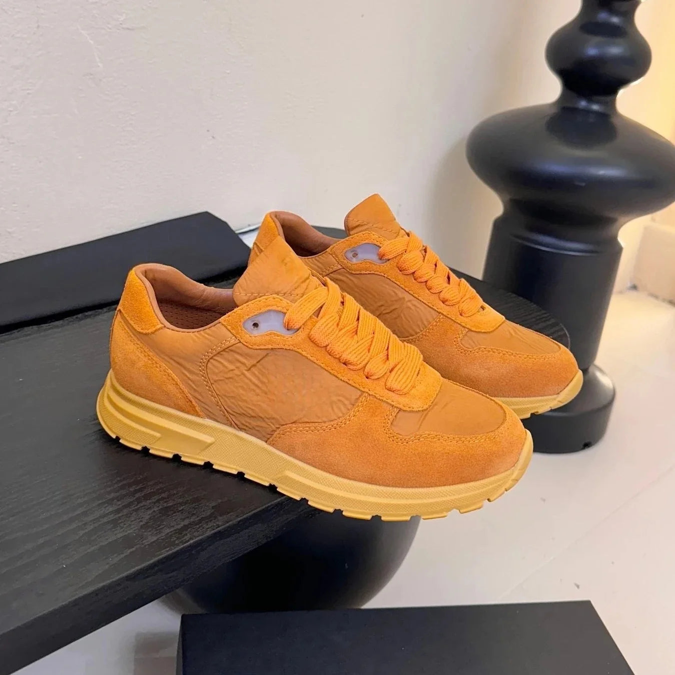 2025 Newest Spring Autumn Real Leather Round-Toe Thick Sole Lace-Up Sneakers Shoes Mix Colors Casual Tennis Shoes Bota Feminina