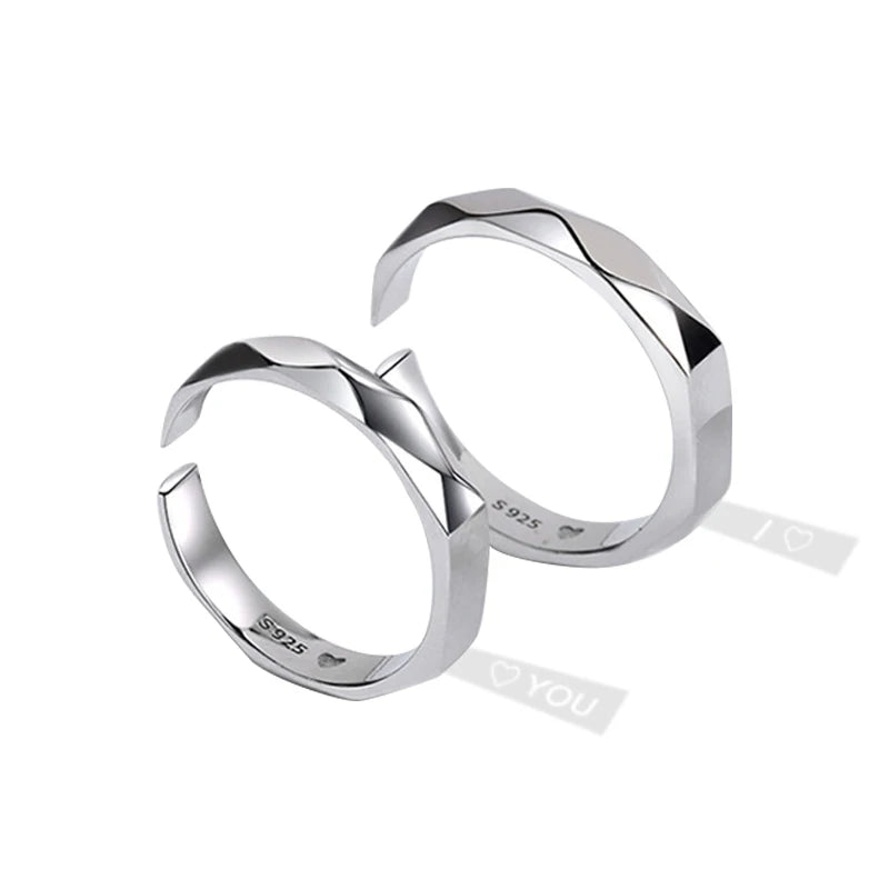 I LOVE YOU Secret Projection Ring 925 Sterling Silver Promise Ring Personalized Hologram Ring Opening Couple Rings For Her Him