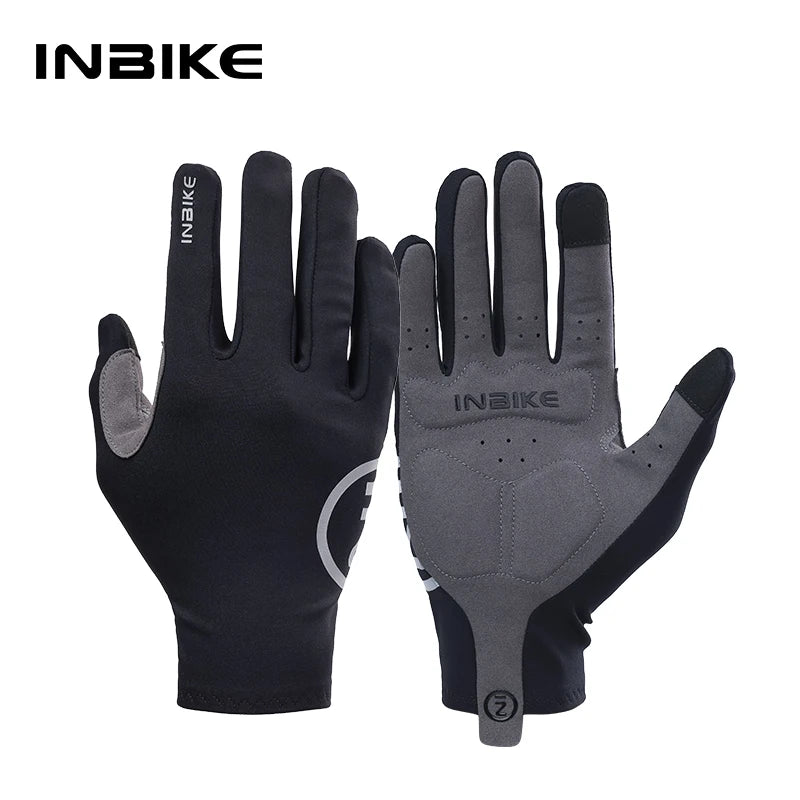 INBIKE Full Finger Cycling Gloves Breathable Shock-Absorbing for Road Bike MTB Gloves for Men Women Spring Fall Bicycle Gloves