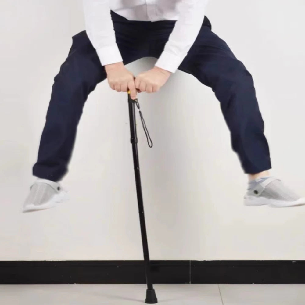 Ultralight Foldable Trekking Pole - 4-Section Adjustable Hiking Stick with Anti-Slip Rubber Tip, Perfect for Backpacking & Outdo