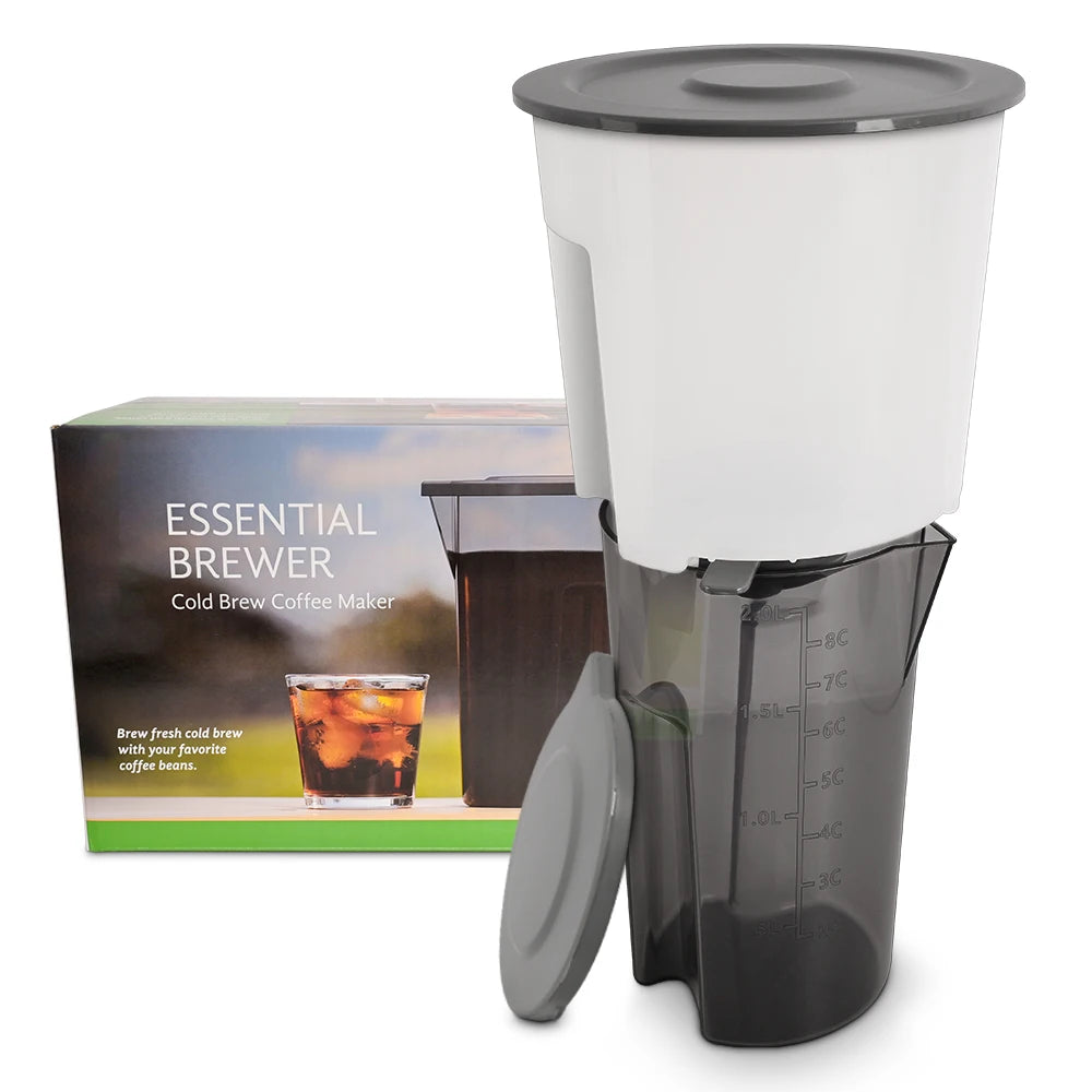 Portable Cold Brew Coffee Pot 1.9L Large Capacity Ice Drip Coffee Filter Pot Tea and Coffee Cold Brew Pot