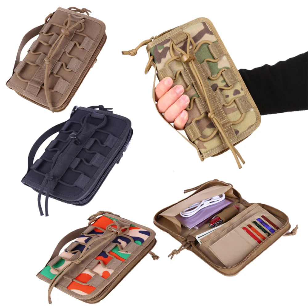 Tactical Wallet Credit Card Bag Military Multifunction Pouch Key Purse Handbags Checkbook Holder Clutch Organizer Phone Holder