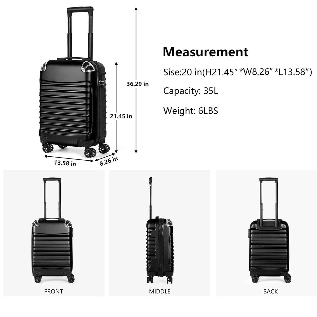 Carry On Luggage 20" Suitcase Spinner Wheels TSA Lock Airline Approved