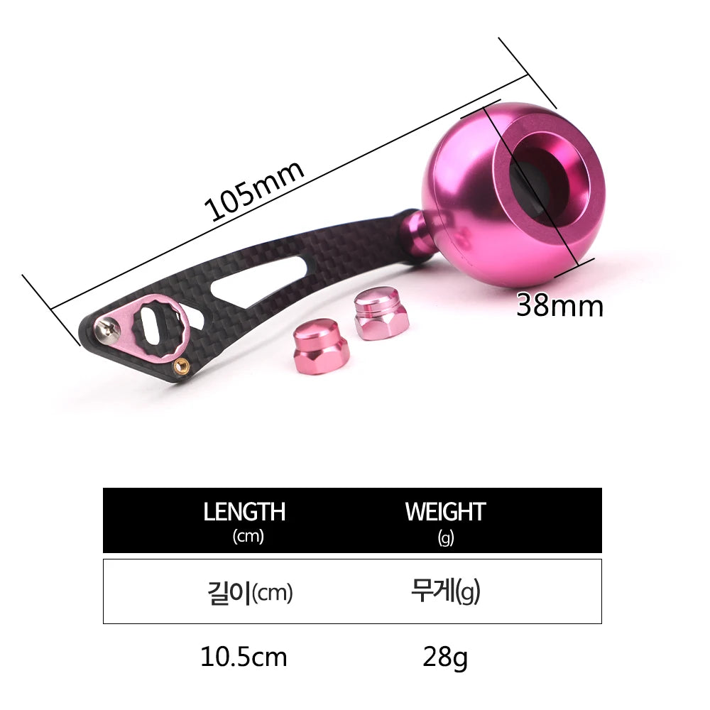 ROLLFISH Fishing Reel Handle Rocker Arm Carbon Fiber Light Weight 28g Ergonomic Design Multicolor Fishing Tools Accessories
