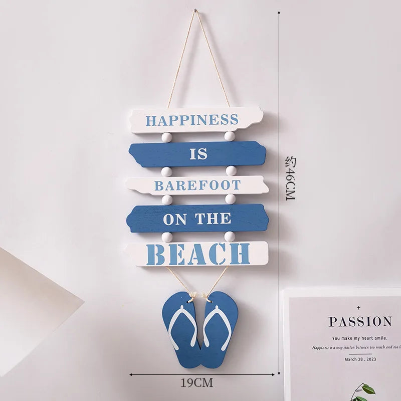 Mediterranean Creative Listing Wall Decor Pendant Wall Hanging Ornaments Vintage Living Room Ocean Beach Theme Restaurant