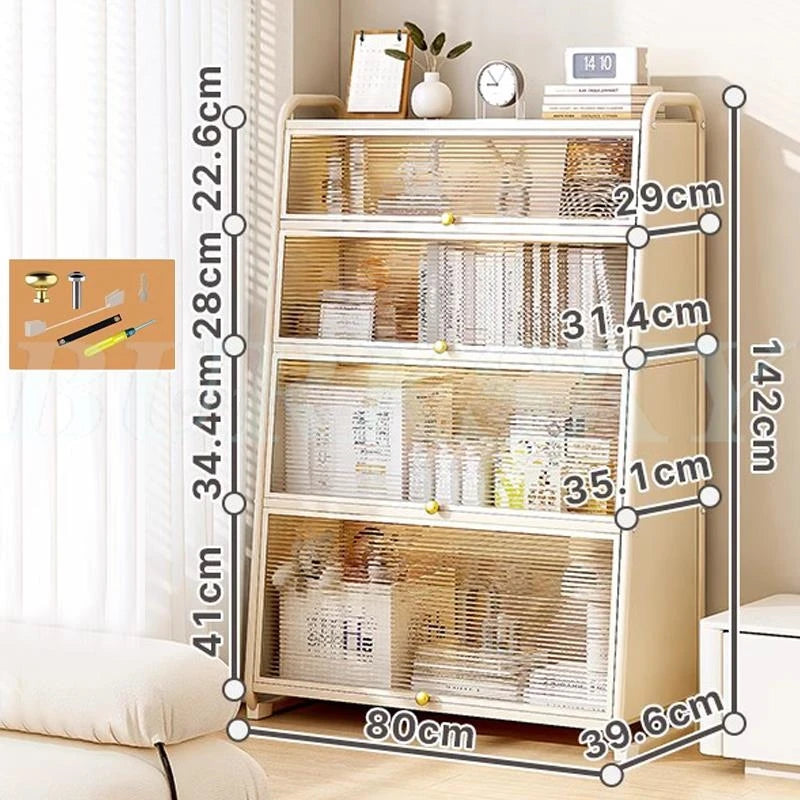 Bathroom Storage Floor to Floor, Waterproof Cabinet, Multi-Layer Storage Rack with Door