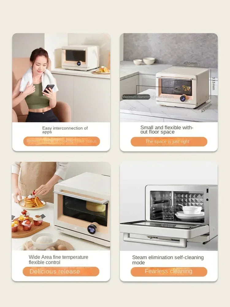220V Midea Micro Steaming and Baking Integrated Household Intelligent Multi functional Variable Frequency Microwave Oven A C