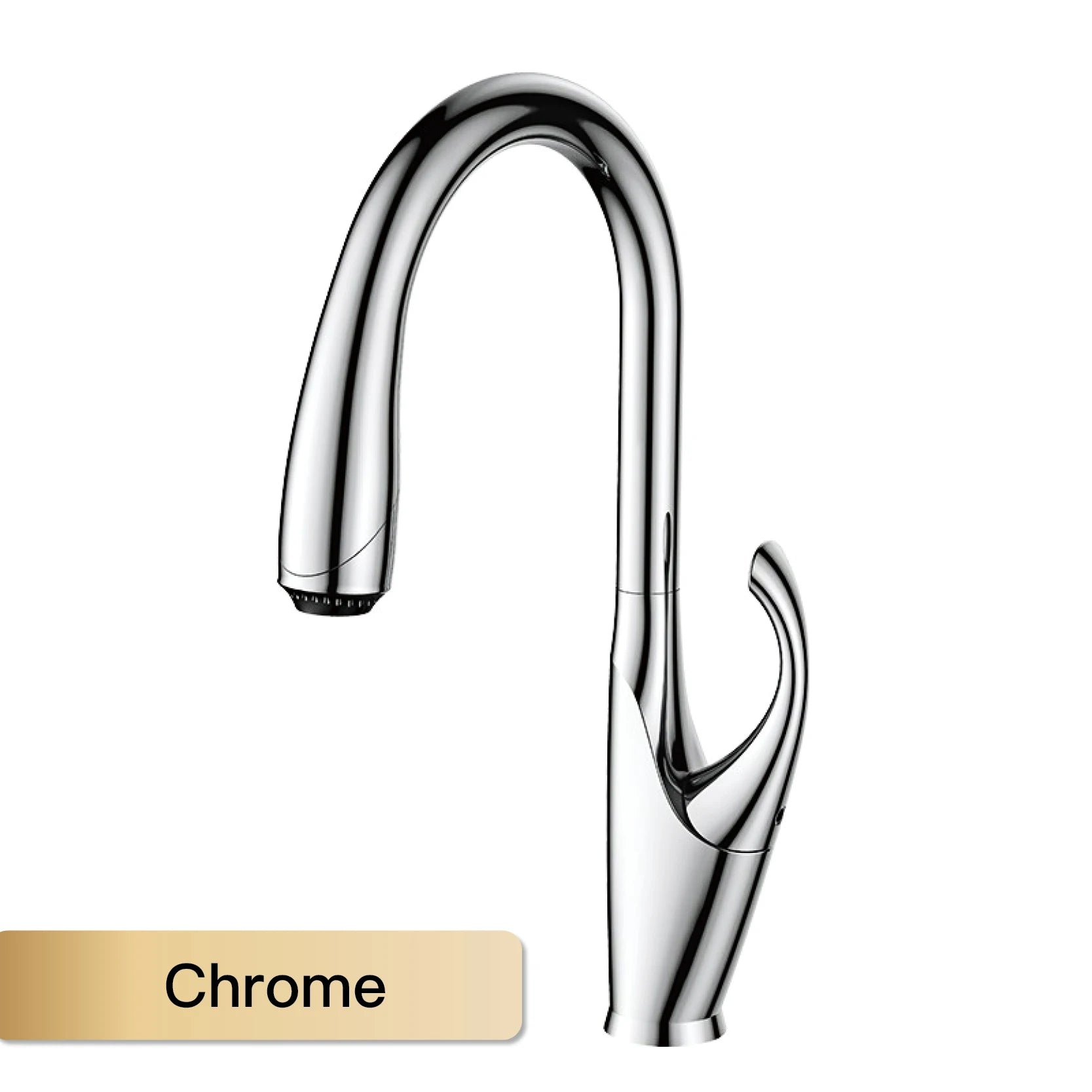 High end touch black kitchen faucet brass pull out design three function single handle cold and hot dual control sink faucet