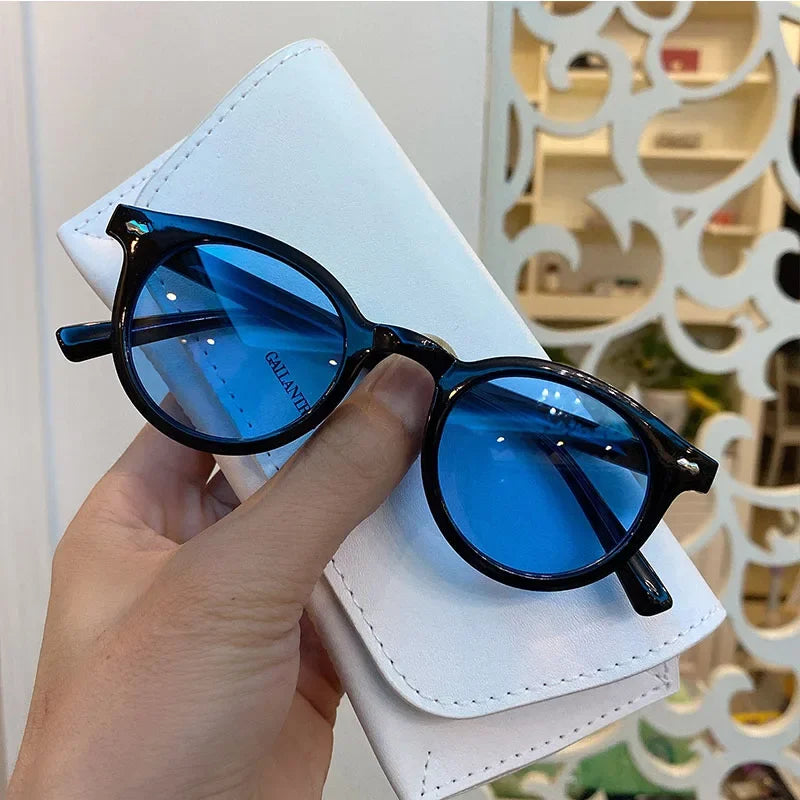 New Women Sunglasses Fashion Big Round Sun Glasses for Female Oversized Shades Vintage Jelly Color Pink Sunglass UV400