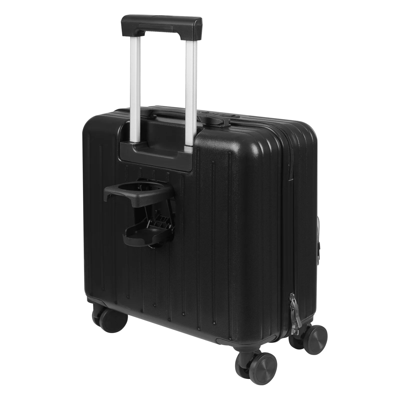 18'' Front Opening Airline Trolley Box Boarding Suitcase with Passcode Lock,Travel Luggage Suitcase for Men and Women