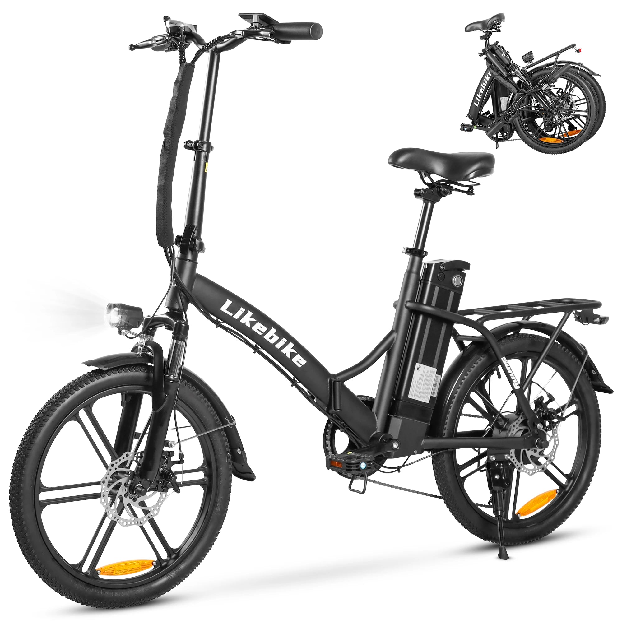 Folding Electric Bike Adults 36V Removable Lithium Battery 540W Peak Motor Electric Bicycle 20 Inch Tires Urban Commuter E-bike