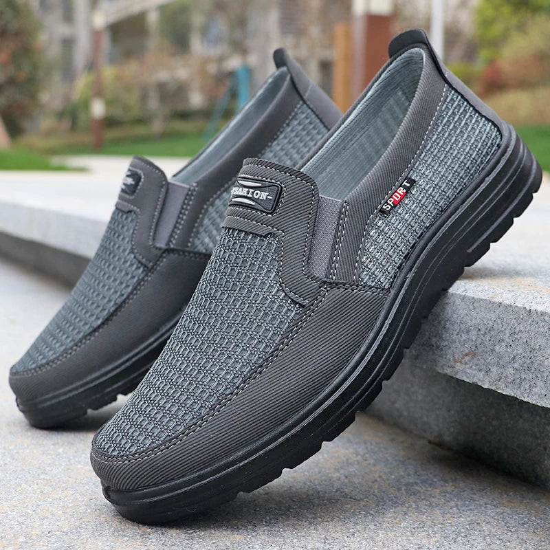 Men's Fashionable Solid Woven Knitted Running Shoes - Lightweight, Breathable and Non-Slip - Perfect Sports Shoes for Outdoor Ad
