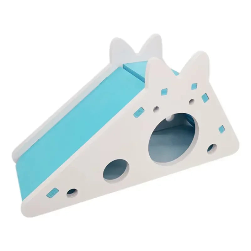 1PC Colorful Pet Hamster House with Stair and Slides Home DIY Hideout Toys Living for Squirrels Gerbils Hamsters Small Animals