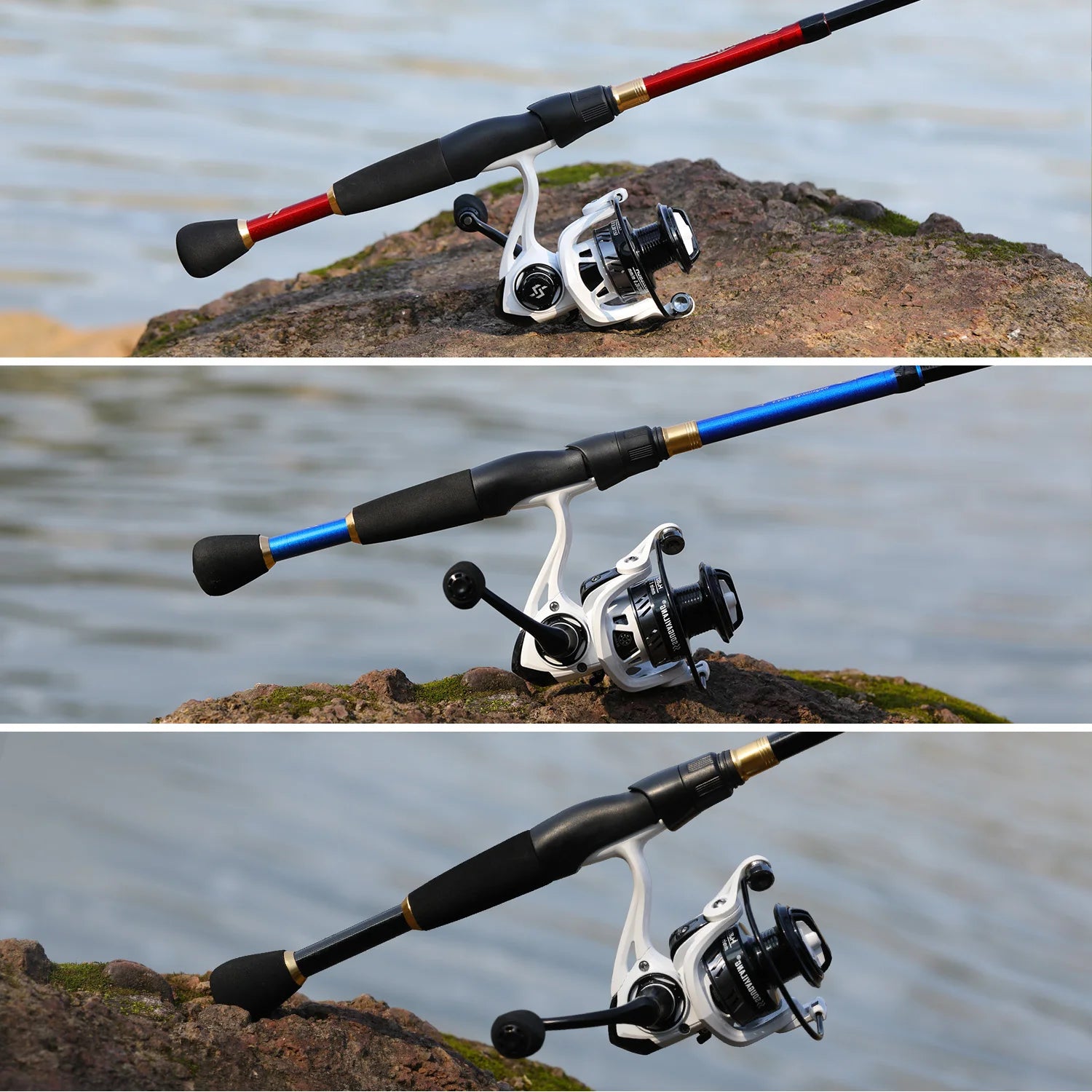 Sougayilang Fishing Set with Carbon Fiber Rod 5.2:1 Powerful Fishing Reel Professional Fishing Set for an Easy Fishing Journey