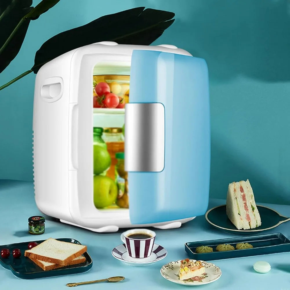 Portable Fridge, Makeup Small Refrigerator with Removable Shelves, Electric In Tiny Fridge for Office, Kitchen, Dorm, RV, Drink,
