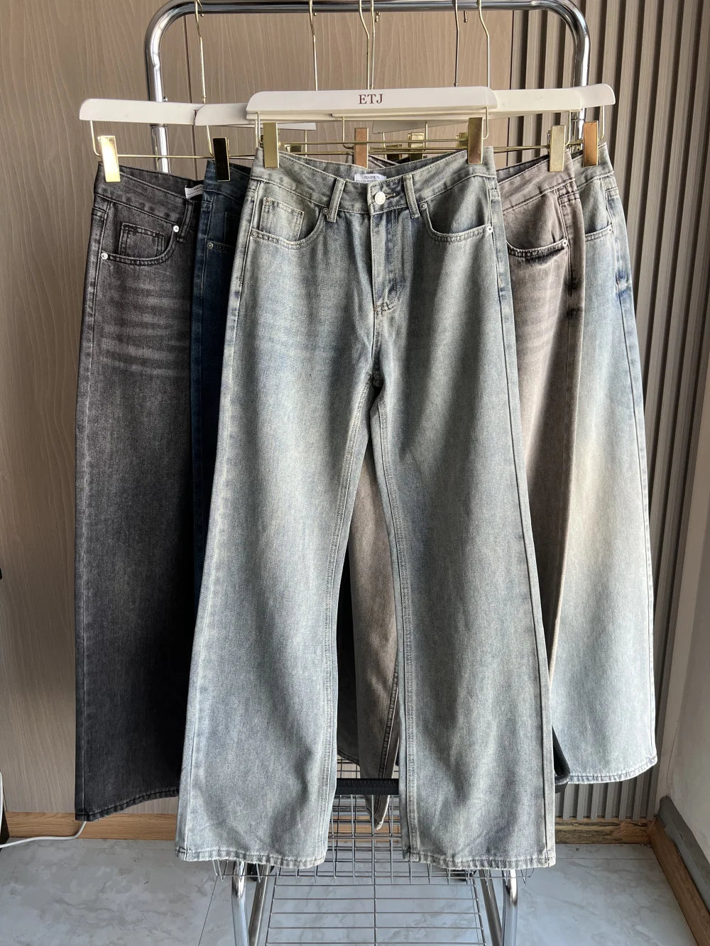 Z1975 straight height waist long jeans 2025 ETJ Autumn/Winter New Wash Product y2k Classic  Jeans for women