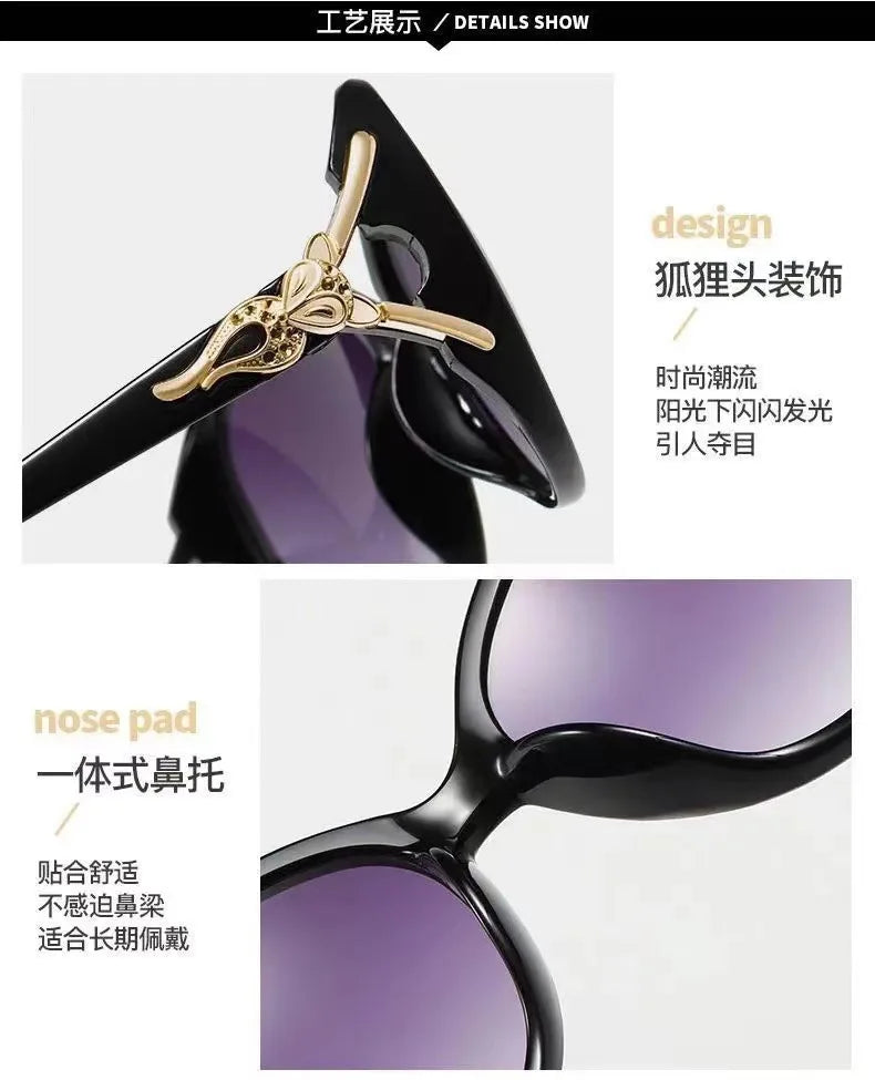 Women's Sunglasses New Simple Fashionable Versatile Trendy  Driving Vacation Sedside Luxury Brands High Quality Sunshade Glasses