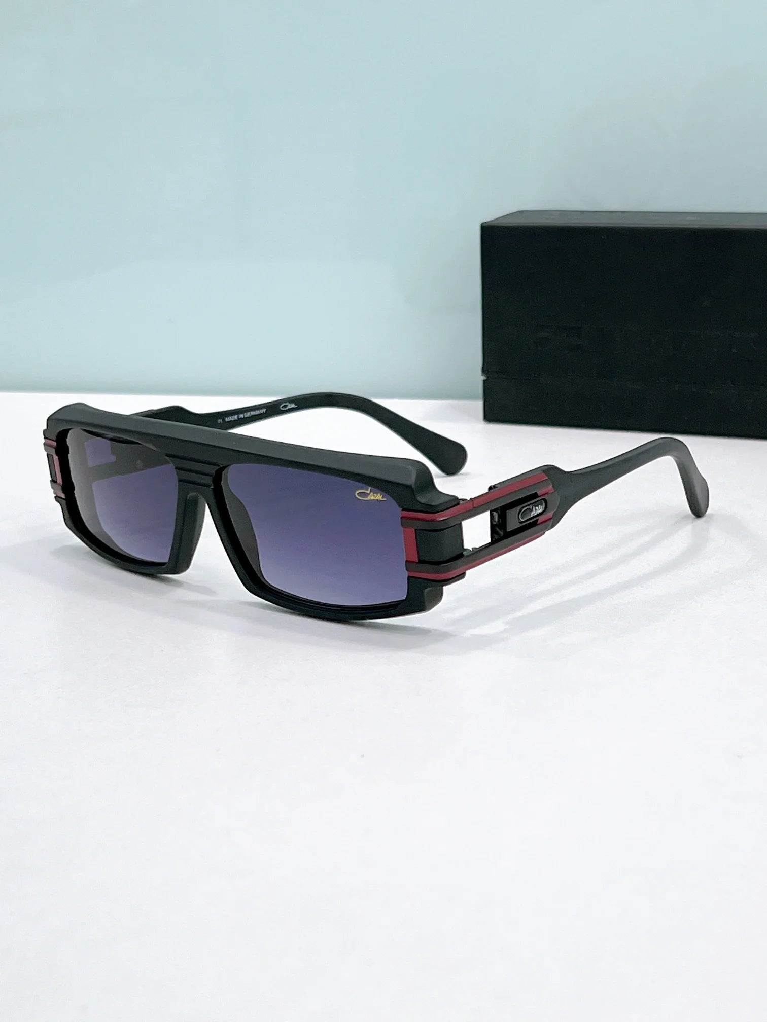 Original CCAZAL MOD164 Trend Classic Rectangle Acetate Frame Men Sunglasses Premium Casual UV400 Polarized Women Couple Eyewear