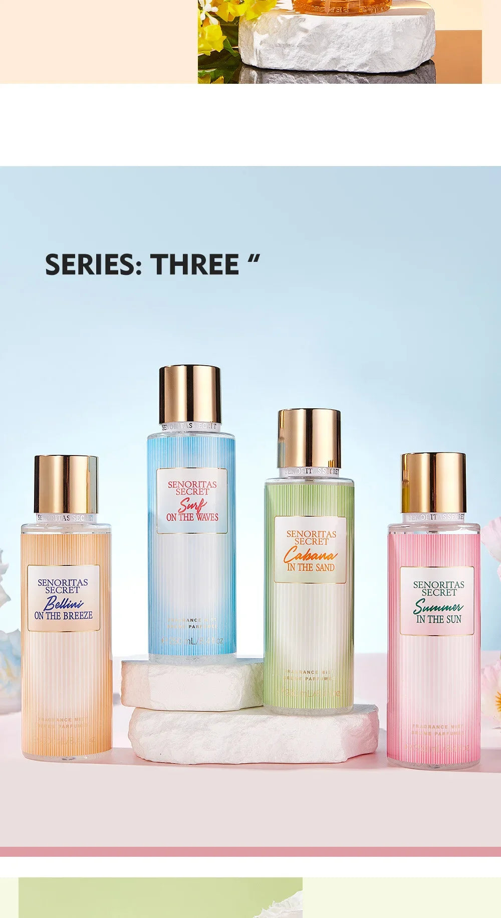 Body Spray Women's  Fragrance Floral and Fruit Tone Lasting Fragrance Thailand's 250ml