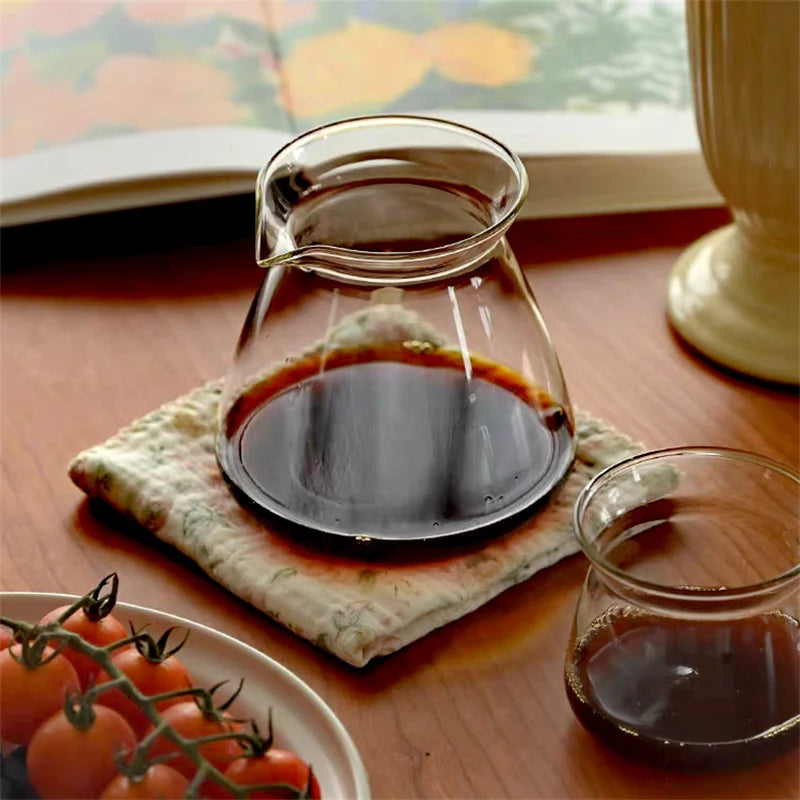 500ml Hand-brewed Glass Coffee Pot Ice Coffee Sharing Pot 210ml Coffee Aroma Cup Hand Brewing Coffee Bariata Tools