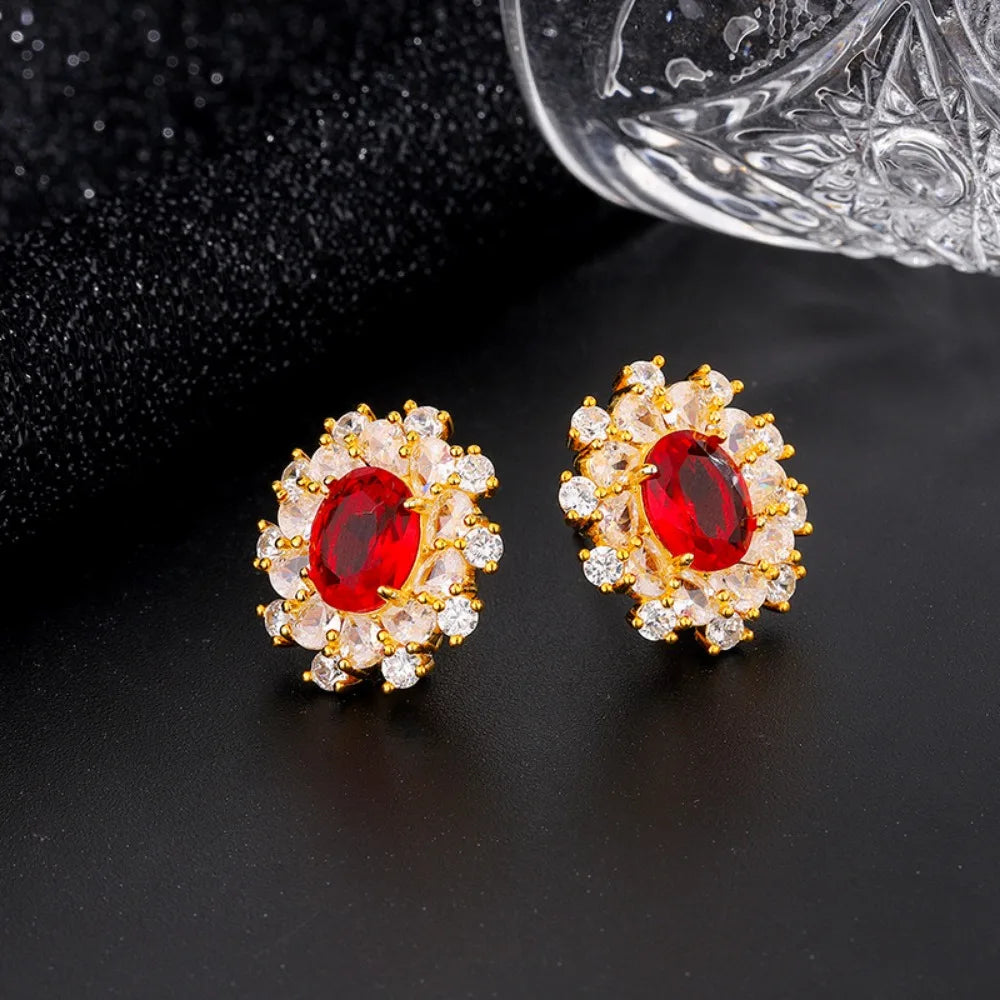 Caibao Stud Earrings, High-end Temperament, Light Luxury Ear Jewelry
