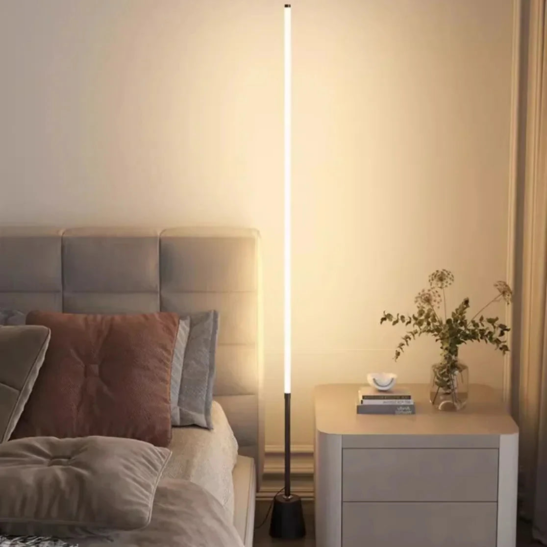 Living Room Dimmable Corner Floor Lamp Remote 100cm Stand Smart LED Mood Light for Bedroom Nordic Home Decor Interior Lighting