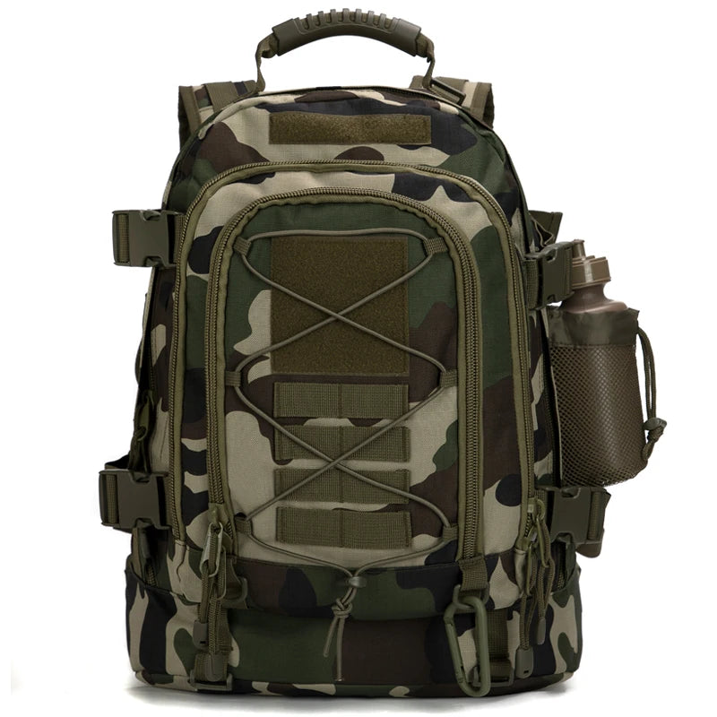 LQARMY 65L Outdoor Tactical Backpack Men's Outdoor Hiking Bag Large Capacity Military Army Bags Travelling Camping Rucksack