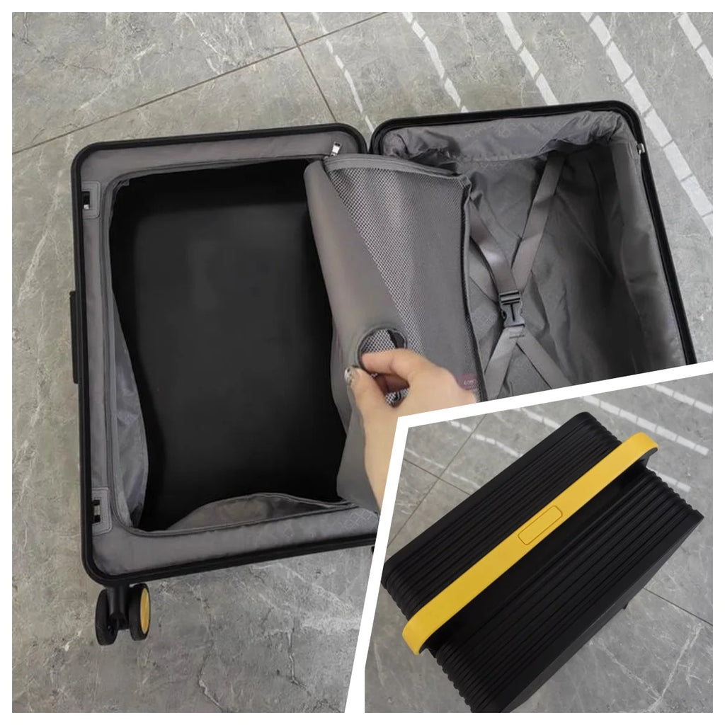 Wide Handlebar Rolling Luggage High-quality Durable PC Material Travel Balance Trolley Suitcase with 360° Spinner Wheel TSA Lock