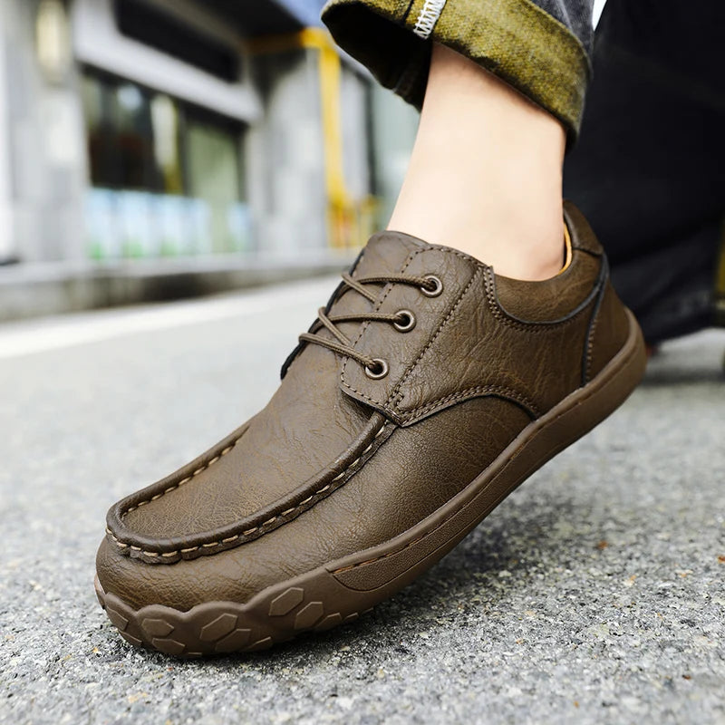 Men's Wide Toe Shoes 2024 Classic Fashion Barefoot Comfortable Flats Loafers Anti-slip and Soft Sole Walking Footwear Shoe
