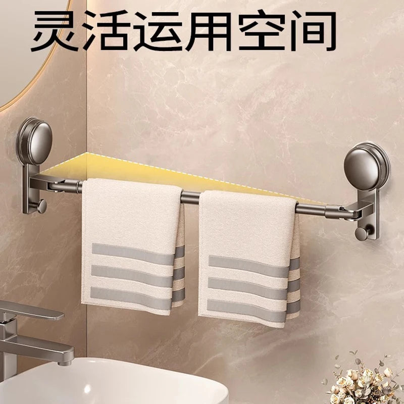 AOBT Telescopic slipper rack suction cup free of punching, bathroom retractable convenient placement of bathroom balcony hanging