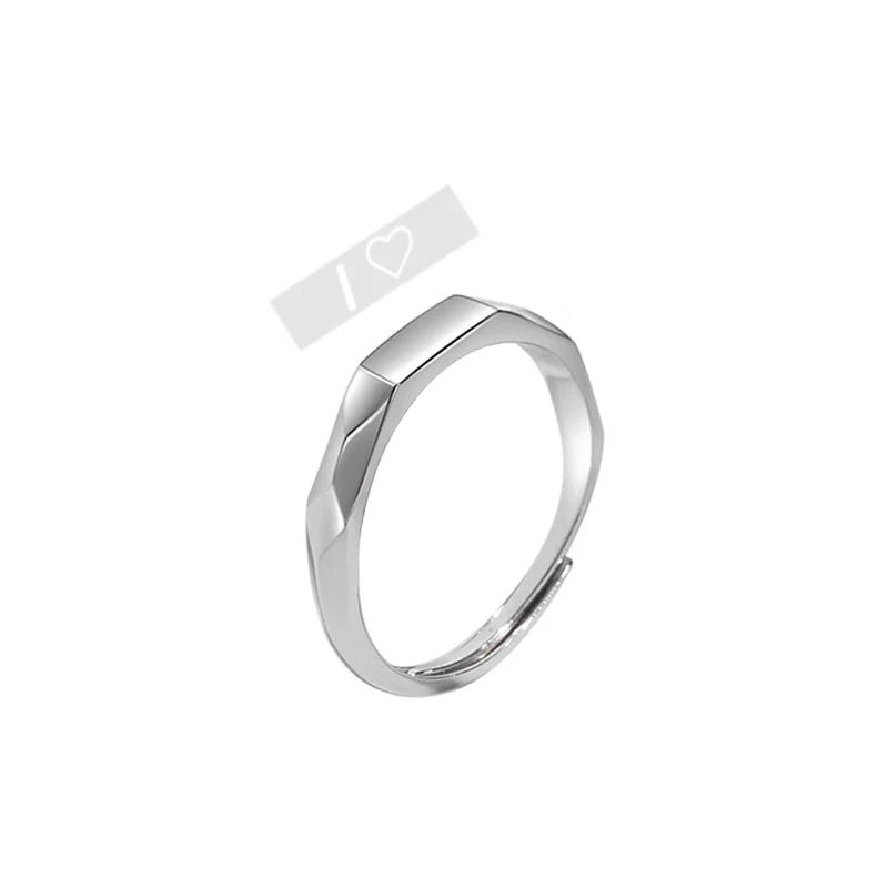 I LOVE YOU Secret Projection Ring 925 Sterling Silver Promise Ring Personalized Hologram Ring Opening Couple Rings For Her Him