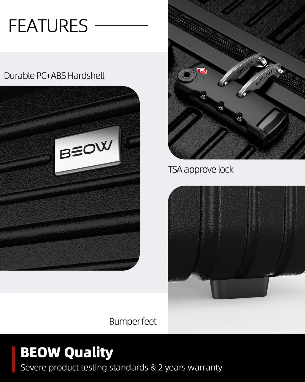 Luggage Sets 3 Piece 20/24/28 Inch Expandable Hardside Lightweight Durable Suitcases with Spinner Wheels, TSA Lock For Women Men