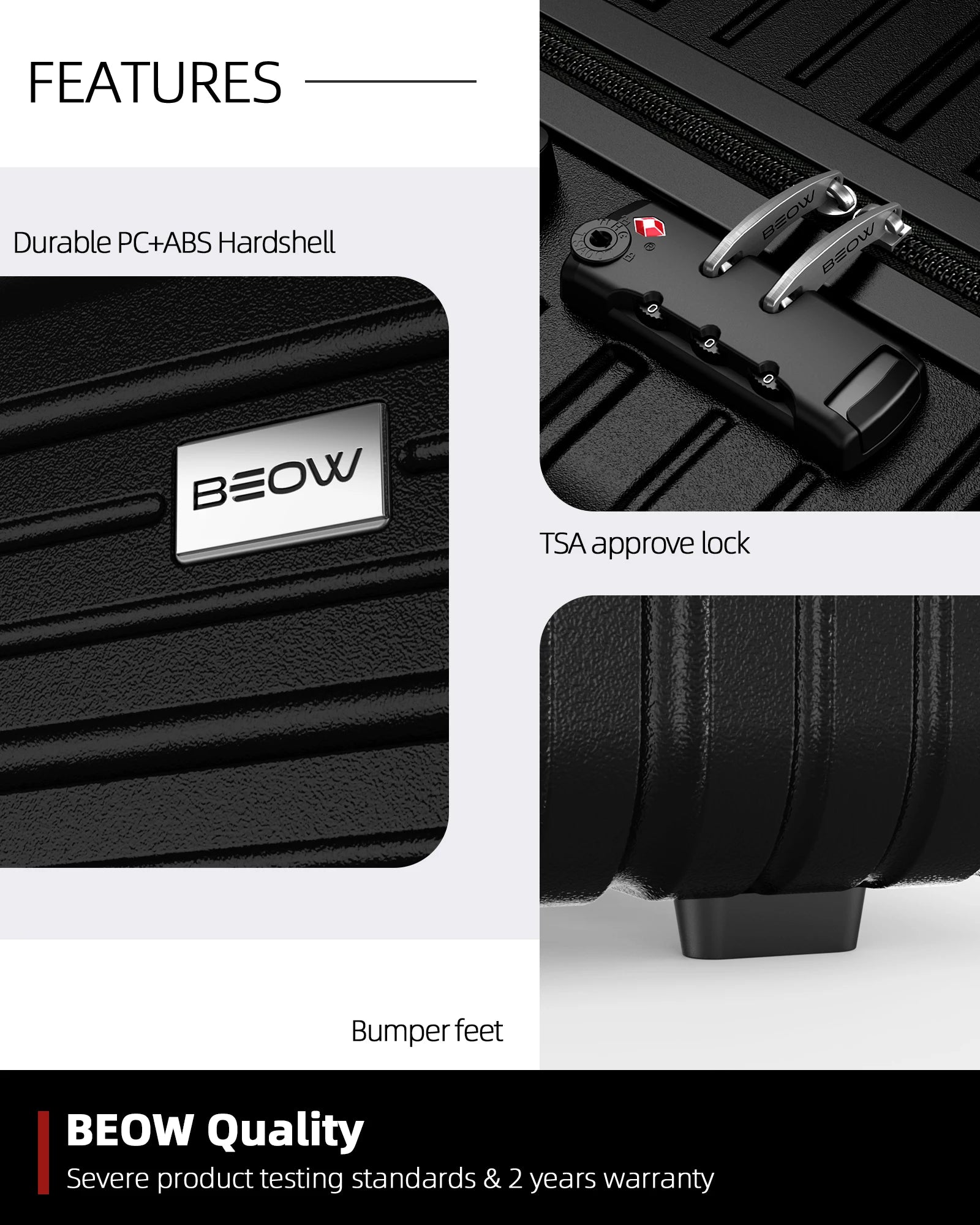 Luggage Sets 3 Piece 20/24/28 Inch Expandable Hardside Lightweight Durable Suitcases with Spinner Wheels, TSA Lock For Women Men