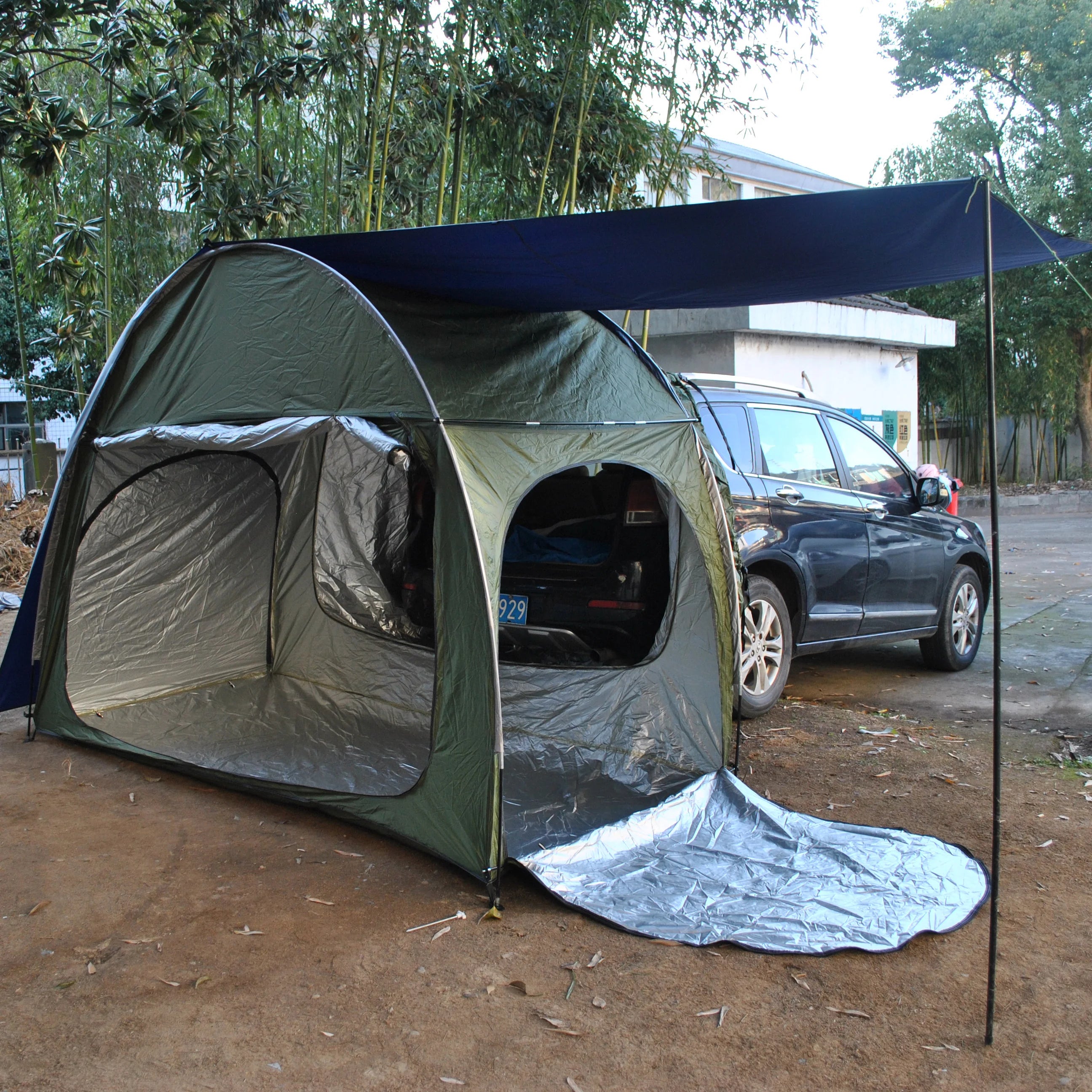 SUV Car Tent for Camping, SUV Tailgate Shade Awning Tent, Outdoor car Tent with Three Door Design, Vehicle Camping Tents