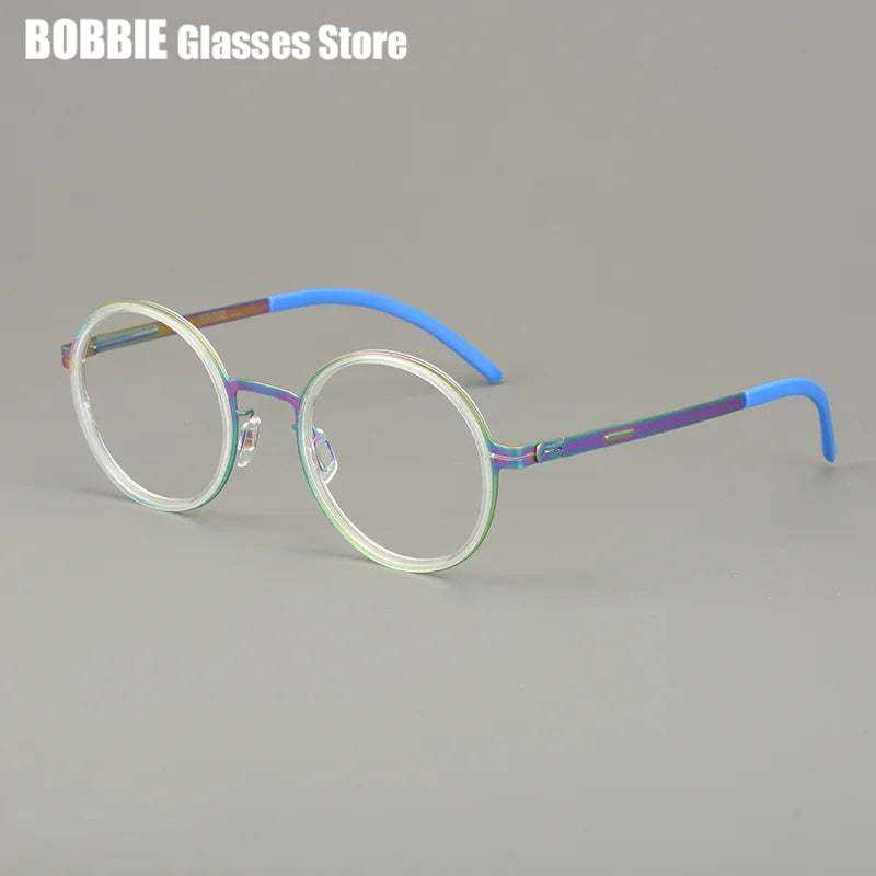 Classics Round Glasses Frame Eyeglasses Light Thin Screwless Acetate Ring Men Women Spectacle Germany Brand Design Oroshi 2025