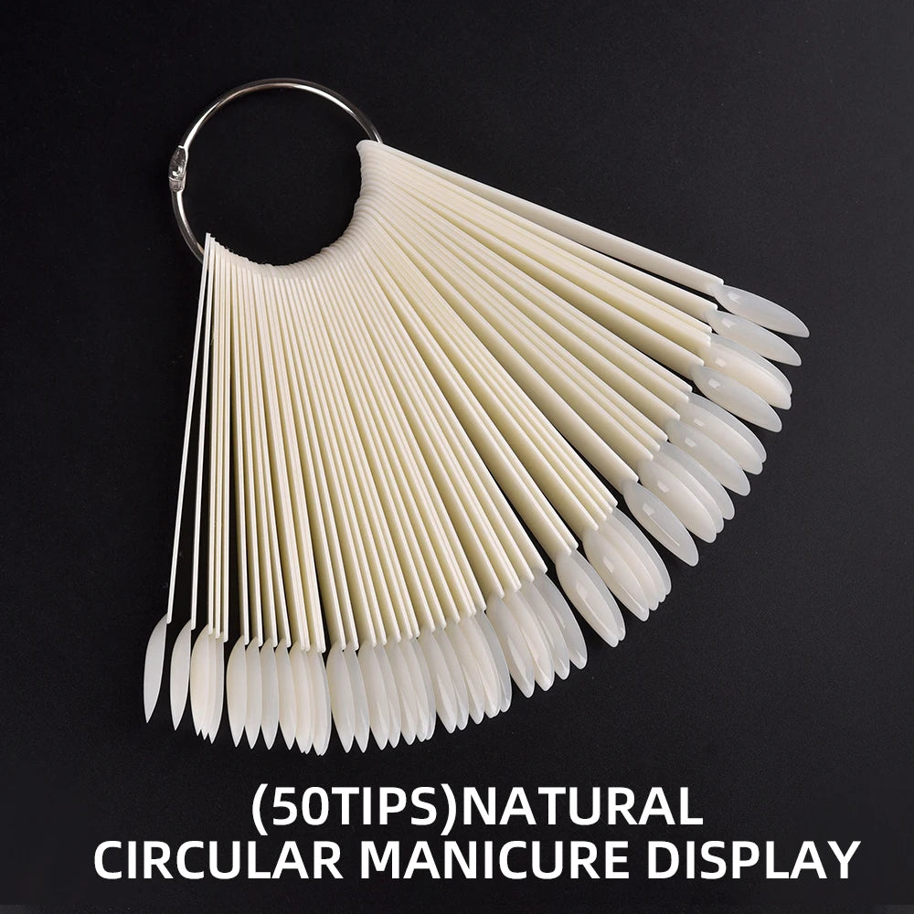 False Nails Tips Display Sticks Clear Nail Swatch Nail Gel Polish Showing Chart Manicure Polish Practice Training Display Board