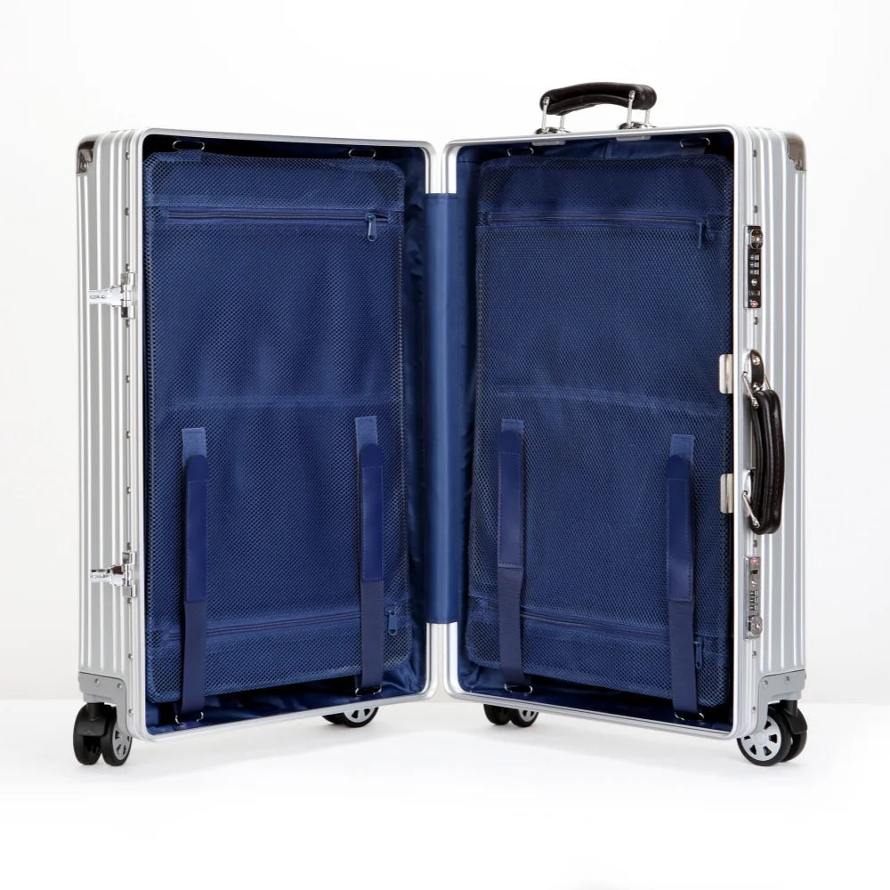 All Aluminum-magnesium Alloy Travel Suitcase High Quality Rolling Luggage 20/24/26/29'' Retro Trolley Case Bag Carry-On Boarding