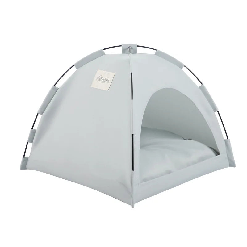 Cat Tent House,Portable Canvas Dog Teepee with Cushion Indoor or Outdoor Pet Tent House for Cats,Dogs Puppies and Small Animals