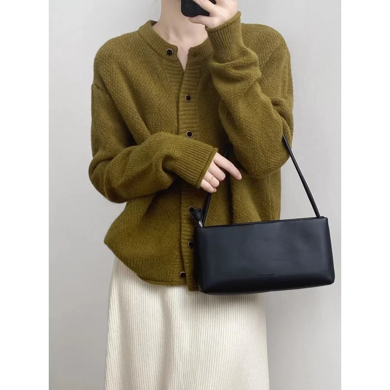 Sweater Coat for Women Autumn Winter New Collection High-End Loose Knit Cardigan