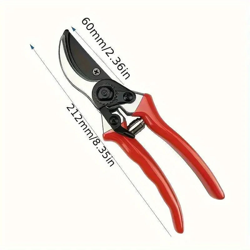8" Professional Sharp Bypass Pruning Shears, High Carbon Steel Tree Trimmers Secateurs, Hand Pruner, Garden Shears