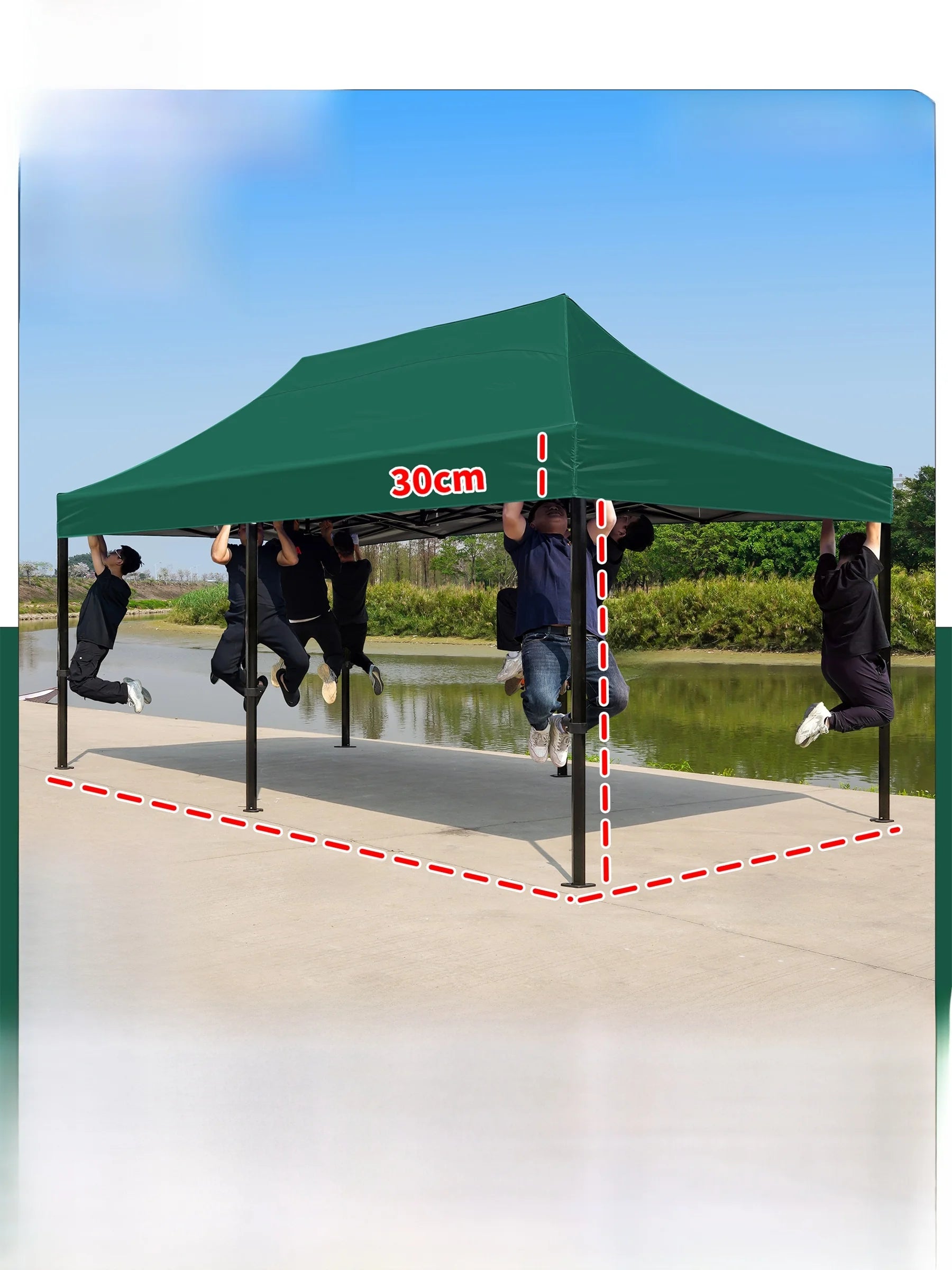 Thiened Four-Legged 3x6 Meters Tent Outdoor Rain And Sun elter Stall Special Outdoor Cam Travel Supplies Canopy