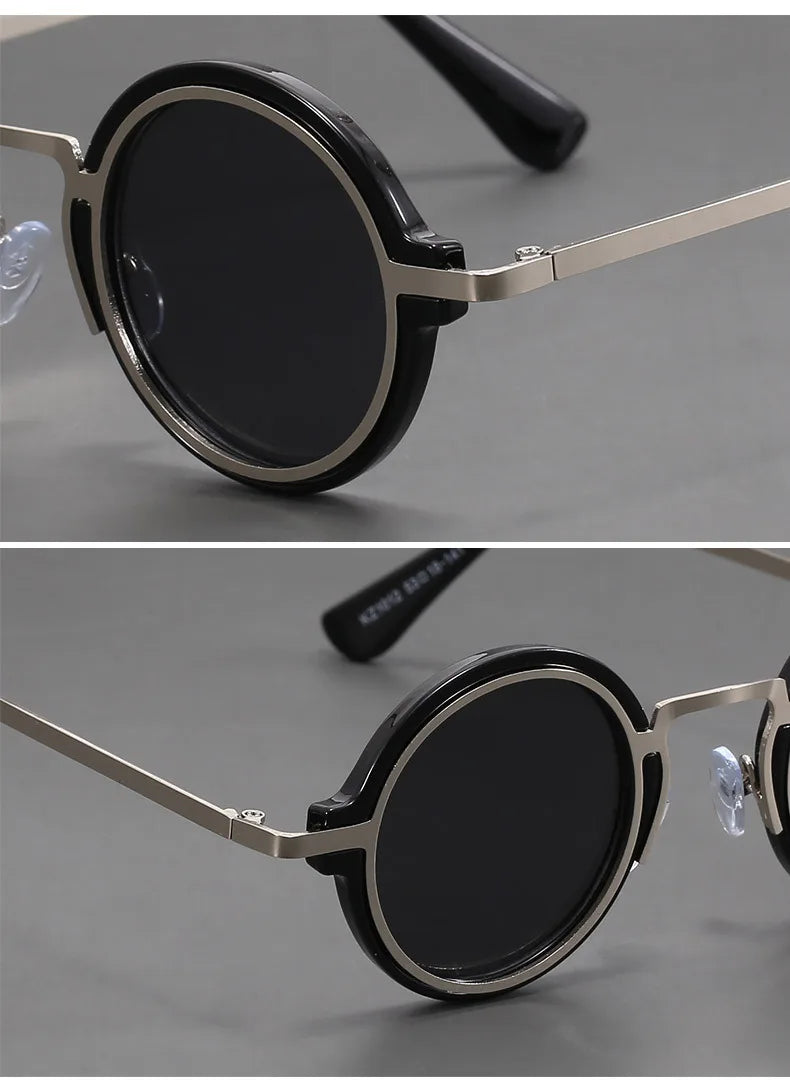 Men Vintage Steampunk Sunglases Women 2025 Luxury Design Metal Round Frame Sun Glasses Women Retro UV400 Shades Classic Eyewear