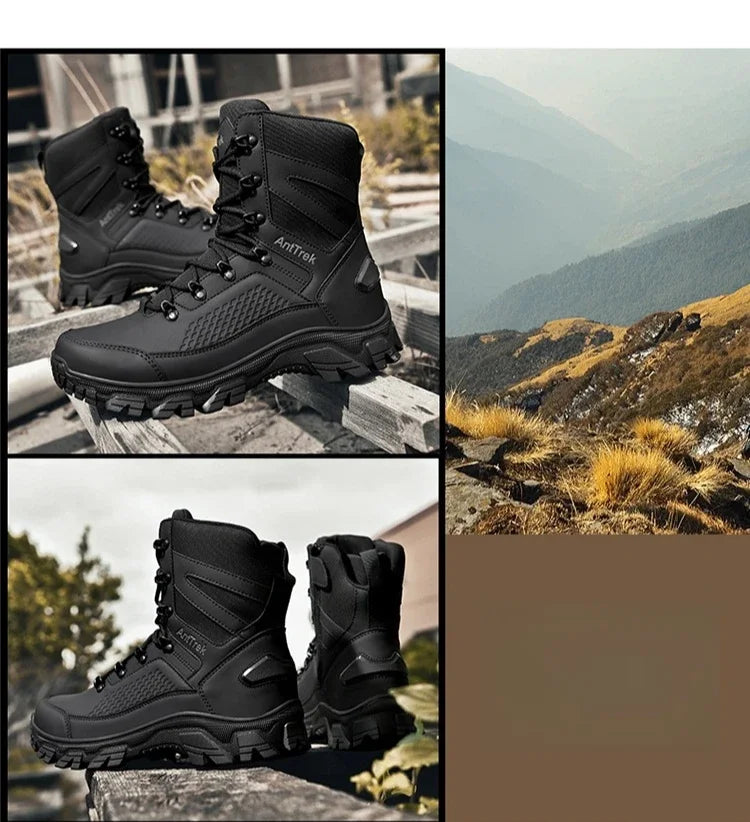 Hiking Shoes Men Outdoor Anti-slip Breathable Comfortable Casual Sports Shoes Men Thick-soled Shock-absorbing Combat Boots Men