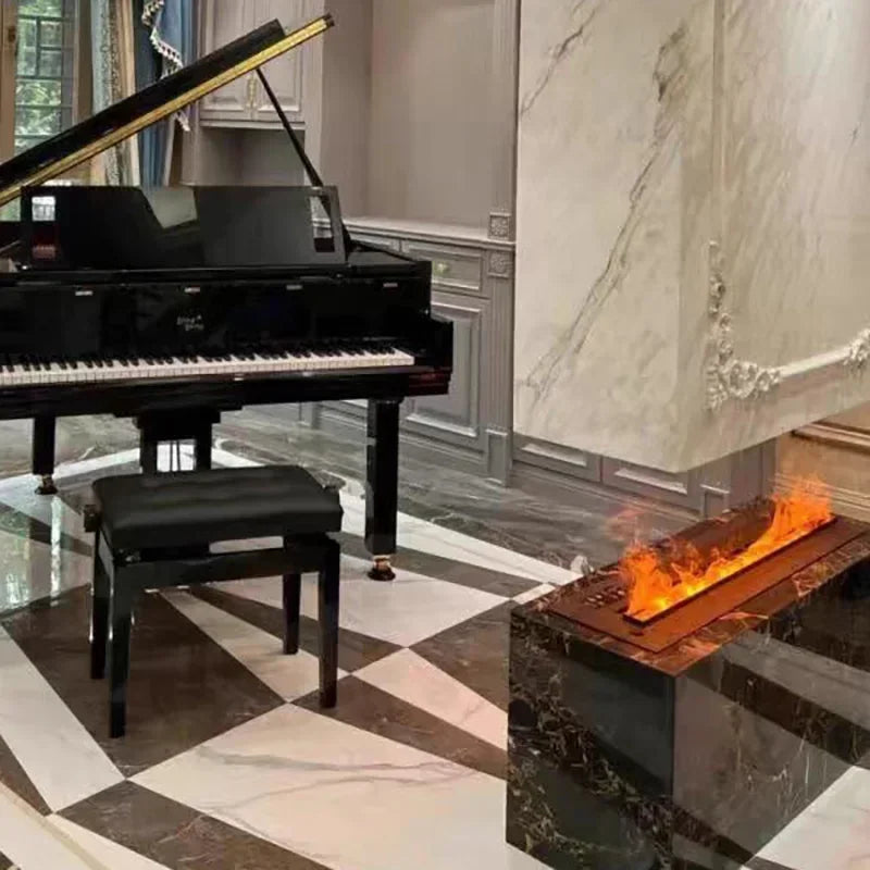 3D Atomized Fireplace smart LED virtual flame indoor decoration humidifier Customized atomized water steam electric fireplace