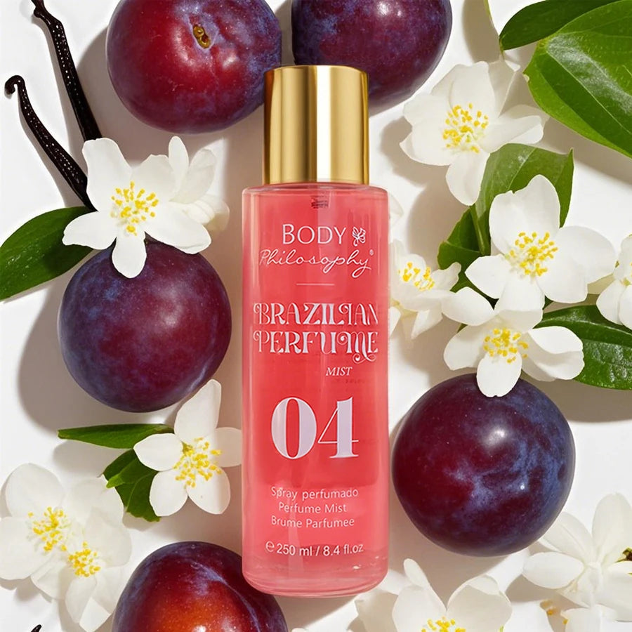 Women's Brazilian Perfume, 250ml Body & Hair Mist, Vanilla Uplifting Fragrance, Long Lasting Floral Fruity Gourmand Scent Spray