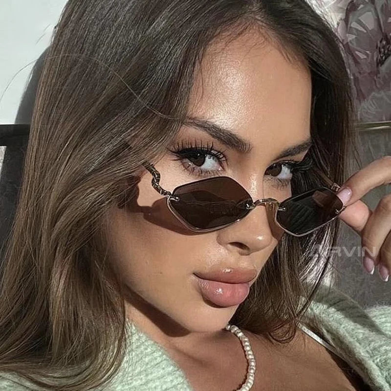 Women Sunglasses New Personalized Frame Glasses Polygonal Sexy Sun Glasses Ladies Fashion Luxury Brand Casual Hip-Hop Eyewear