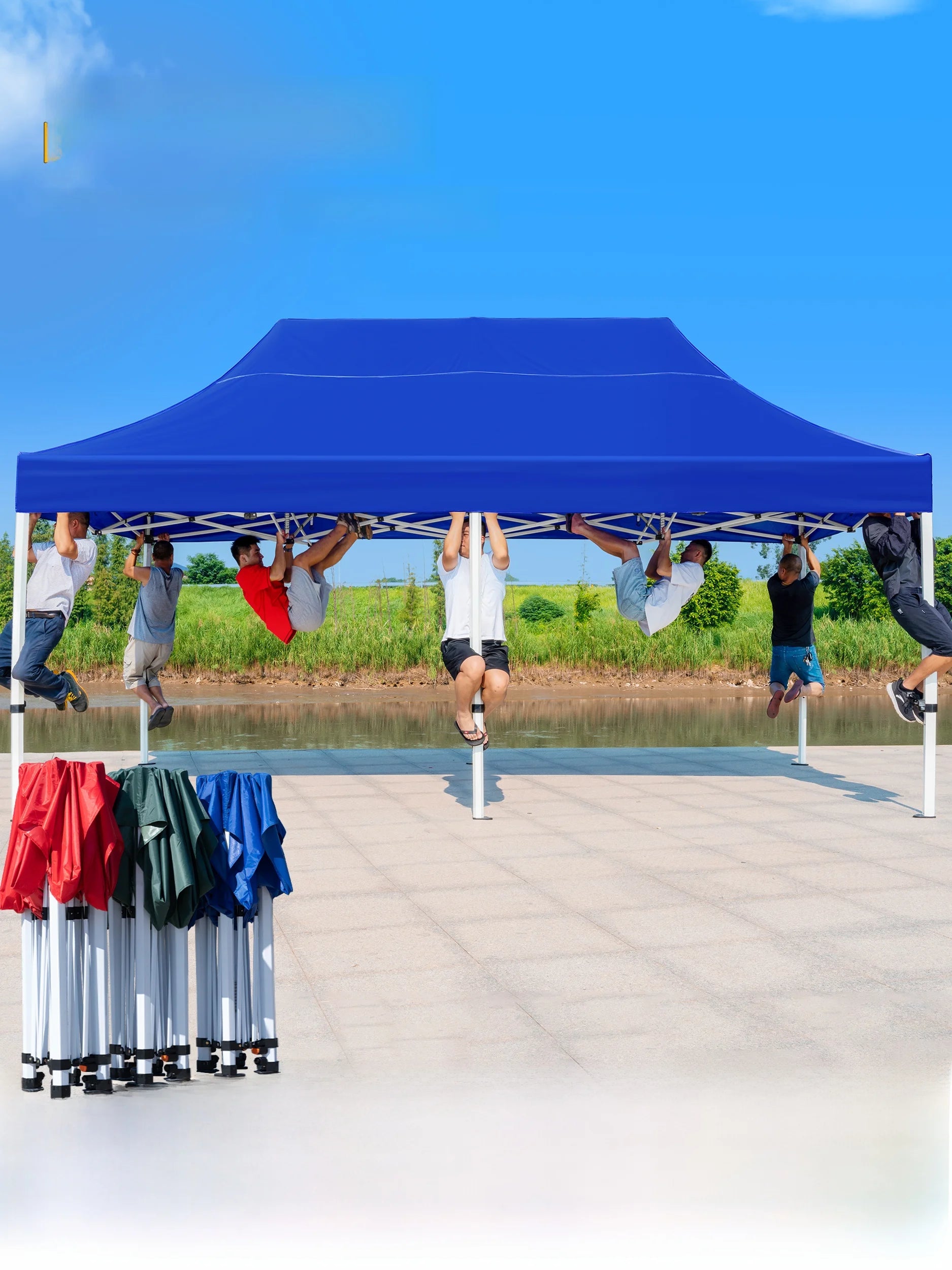 Thiened Four-Legged 3x6 Meters Tent Outdoor Rain And Sun elter Stall Special Outdoor Cam Travel Supplies Canopy